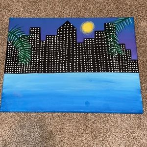 City, original artwork, 12” x 16”